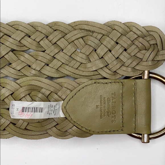 Talbots Woven Braided Leather Wide Belt M - Picture 6 of 10